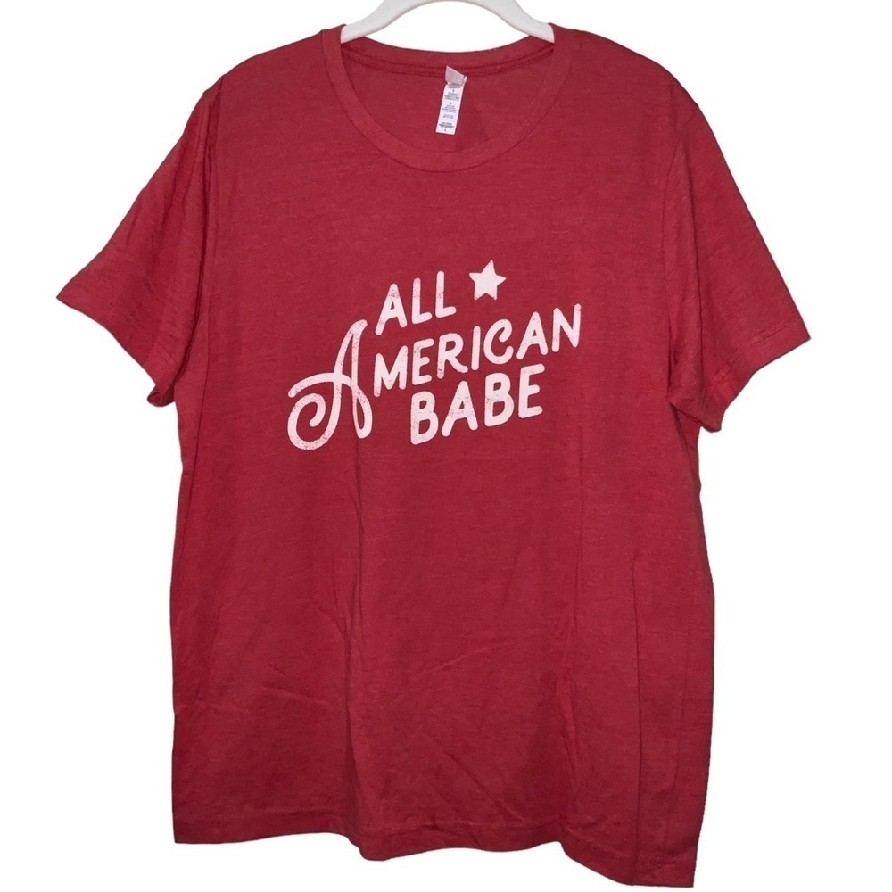 All American Babe Tee Red White Patriotic 4th of July Graphic Tshirt